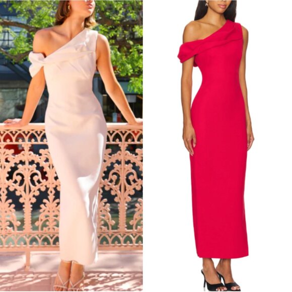 Acler Williamston Maxi Dress Gown Cherry Red AU10/US6 Wedding Event Party Cockta - Picture 2 of 8